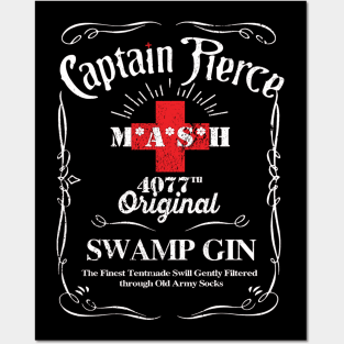 MASH 4077 - Retro Swamp Gin Labe Posters and Art